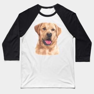 Cute Labrador Retriever Watercolor Art Baseball T-Shirt